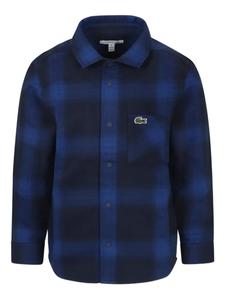 Lacoste Kids рубашка в клетку, синий