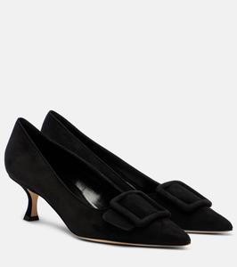 Туфли Maysalepump 50 из замши Manolo Blahnik, 0015 Blck