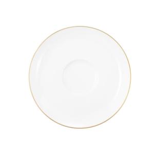 Комбинированное блюдце Liberty с золотым ободком, большое, 16,5 см Seltmann Weiden, белое золото