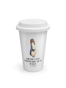 Mr. & Mrs. Panda Стаканчик для кофе на вынос "Если папа не сможет это починить..." белого цвета