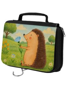 Mr. & Mrs. Panda Косметичка с изображением ежика и цветочного рисунка, без слогана, белого цвета