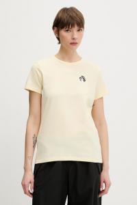 Хлопковая футболка Massone Mammut, бежевый