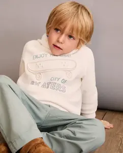 Оксфордская худи с регланными рукавами и фантазийным принтом для мальчика Coconut El Corte Inglés, серо-голубой