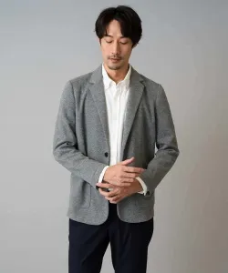 Удобный в уходе/эластичный двухсторонняя трикотажный пиджак Smart Jacket (можно стирать в машине) СЕРИЯ ON/OFF Avv, цвет Gray