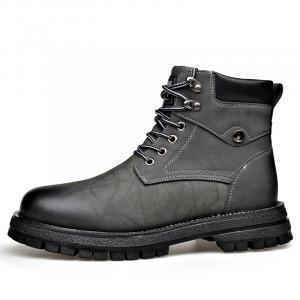 LUOMAIKE Серые короткие ботинки мартинс мужские, цвет Gray