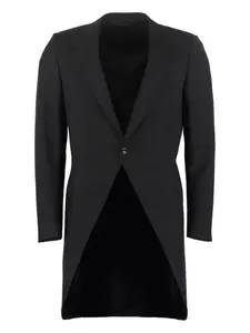 Однобортный пиджак с длинными рукавами Canali, черный