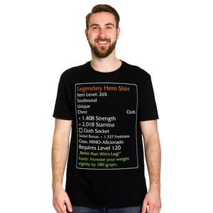 Предмет 120 уровня: Футболка легендарного героя, черная