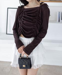 Топ с длинными рукавами и завязками