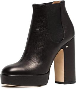 Женские ботильоны YDN с круглым носком на платформе, высоком каблуке и объемной подошве, на резинке, Black