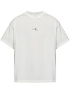 Футболка с цифровым мотивом MM6 Maison Margiela, белый