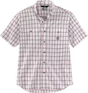 Футболка Carhartt Mens Force Relaxed Fit Lightweight Short Sleeve Plaid, Asphalt