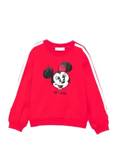 Толстовка с пайетками «Минни Маус» Monnalisa, красный