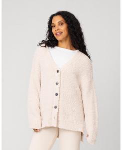 Женский уютный кардиган с капюшоном класса люкс для отдыха Cable & Gauge, Moonbeam