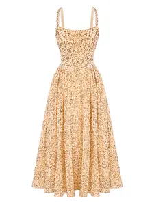 Платье миди с пайетками Post Meridiem, нейтральный