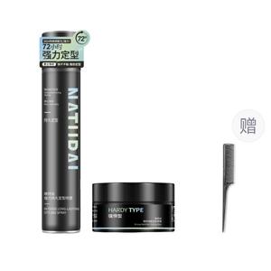 Мужской набор Stronghold: спрей для укладки и глина для волос, долговременная фиксация, 420мл*2/100г VETES