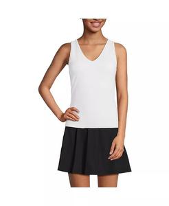 Женская узкая майка на бретелях Lands' End, белый