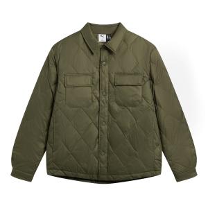 Утепленная пуховая куртка men's PUMA, оливковый