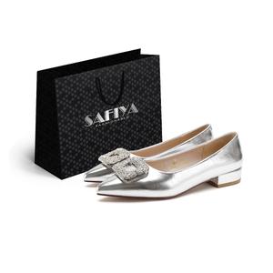 SAFIYA Женские повседневные туфли черно-серебристые, цвет Silver