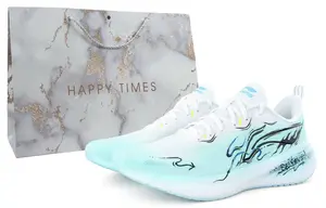 Мужские низкие кроссовки LiNing Wuyue с амортизацией, противоскользящим и износостойким покрытием для фитнеса, тестов и экзаменов., wading through waves (special shopping bag included)