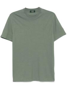 Футболка из хлопка Zanone, зеленый