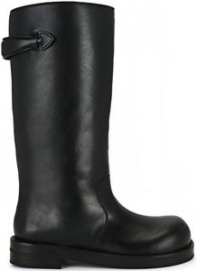 Женские ботинки до середины икры с широким массивным каблуком, закрытым носком, на шнуровке, повседневные и нарядные короткие ботильоны ZodyBoer, Black