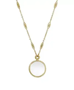 Ожерелье с подвеской-лупой 2028, gold-tone