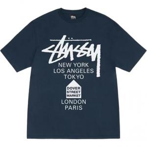 Футболка unisex dsm world cruise series ss25 Stussy, синий/темно-синий