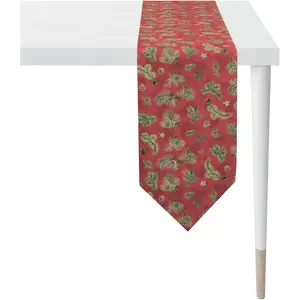 Столовая лента 9530 ЗИМНЯЯ СТРАНА, рождественский декор, Рождество цифровая печать Apelt, красный/зеленый/мультиколор