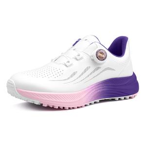 Женские износостойкие дышащие низкие туфли для гольфа PGA, Peach Lavender