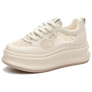 JIETEGONGYANG Женские низкие повседневные туфли бежевые, цвет Beige