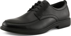 Мужские оксфорды Spring Step Cedric - классические кожаные туфли на шнурках с набивным каблуком и амортизированной стелькой, черный