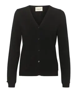 Черный вязаный кардиган с V-образным вырезом Cream, черный