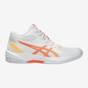 Женские/мужские волейбольные кроссовки MID - ASICS Gel-Task MT4 белые/оранжевые