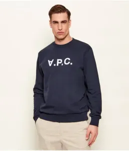Стандартная большая толстовка regular fit A.P.C, темно-синий