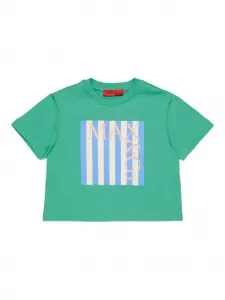 Футболка с логотипом MAX&Co. Kids, зеленый