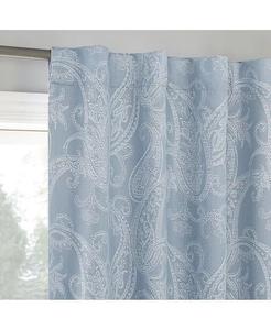 Штора Pedra Paisley с вышивкой 100% затемнение сзади Sun Zero, синий