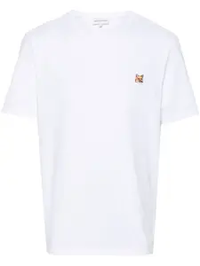 Футболка с нашивкой Fox Maison Kitsuné, коричневый