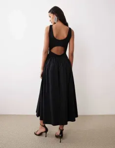 Черное трикотажное платье миди Nothing's Child Eliana