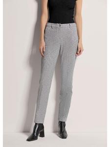 MADELEINE Узкие брюки со складками спереди, серо-бежевого цвета