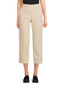 Укороченные зауженные брюки с плоским передом Vince, бежевый