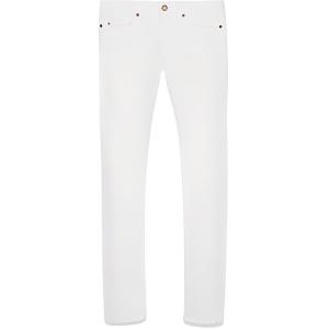 Джинсы женские белые SAINT LAURENT, эффект белого камня