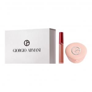 GIORGIO ARMANI AMANI Lambskin Air Cushion + Red Tube блеск для губ набор макияжа для сияния кожи 15г + 6,5мл