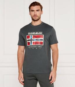 Футболка мужская Napapijri с принтом, зеленый