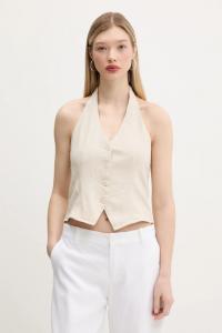 Льняной жилет Hollister Co., бежевый