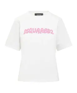 Белая футболка с логотипом. Dsquared2, белый