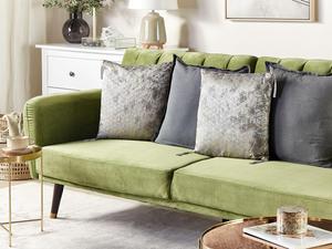 Декоративные подушки набор из 2-х штук Beliani, серебряный