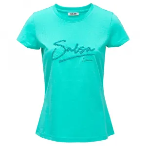 Футболка с коротким рукавом Salsa Jeans 21009465 Slim Fit, зеленый