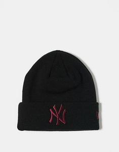 Акриловая шапка-бини New Era NY Yankees черного цвета