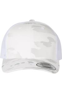 Кепка YP Classics из шести панелей в стиле ретро дальнобойщика, цвет multicam alpine/ white