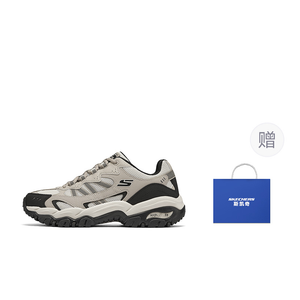 Кроссовки для походов Awaken Mountain 2.0 мужские, серые, с низким верхом, устойчивые к истиранию, дышащие, с поддержкой, амортизацией и надежным сцеплением Skechers, серый+Shopping Bag